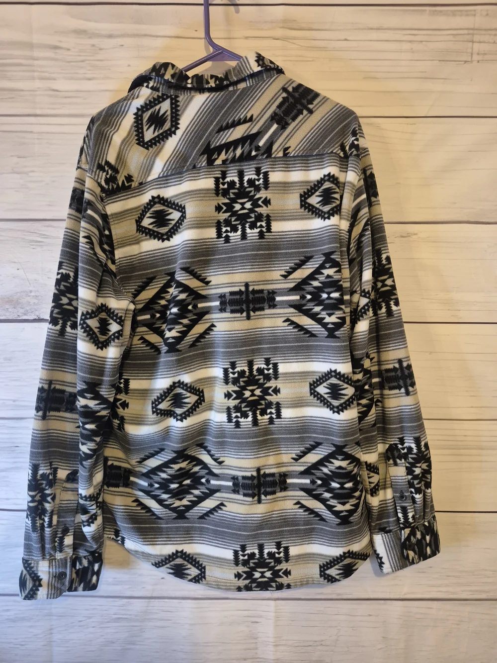 George Black and White Aztec Print Shacket